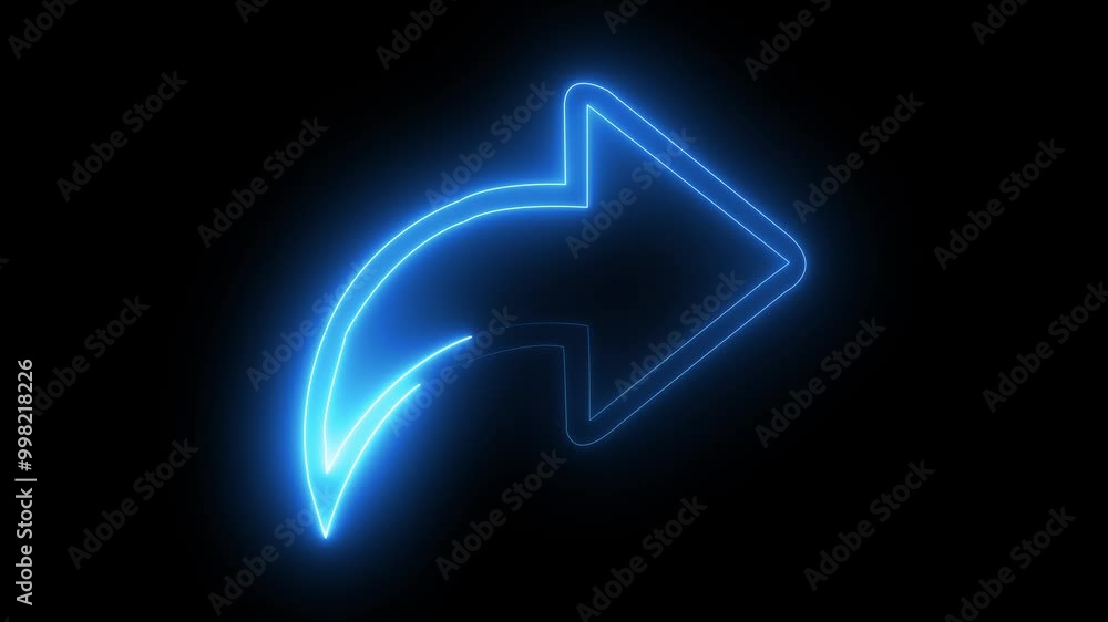 share arrow icon animation. abstract share glowing neon line color arrow animation share arrow icon animation. abstract share glowing neon line color arrow animation