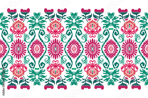 Paisley ethnic patterns design.Oriental ethnic seamless pattern traditional background Design for carpet,wallpaper,clothing,wrapping,batik, fabric,Vector illustration embroidery style.