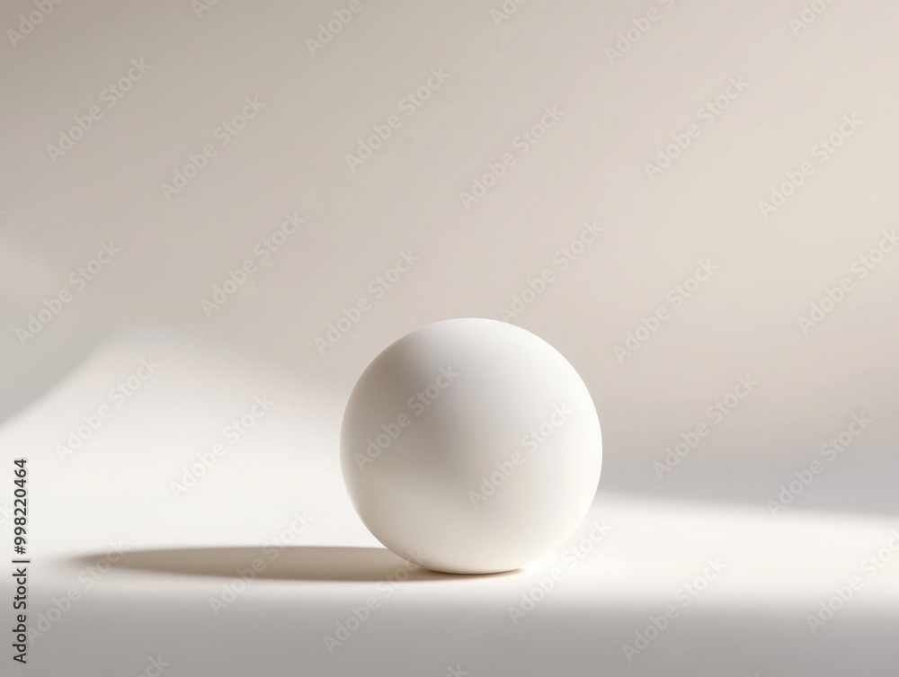 Simplistic White Egg on a Surface Simplistic White Egg on a Surface