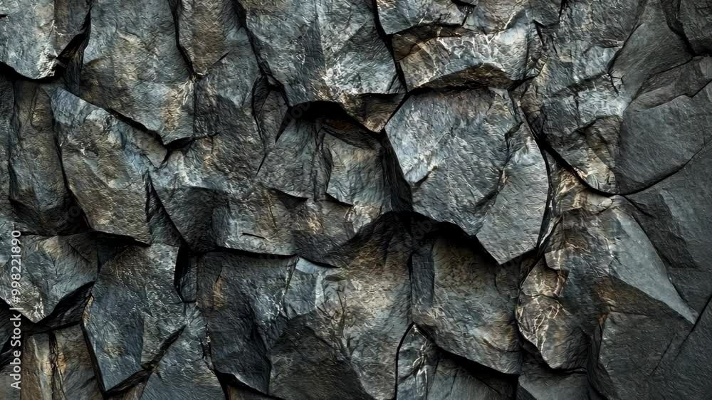 A close-up view of a rugged rock face, showcasing the intricate details of its weathered surface A close-up view of a rugged rock face, showcasing the intricate details of its weathered surface