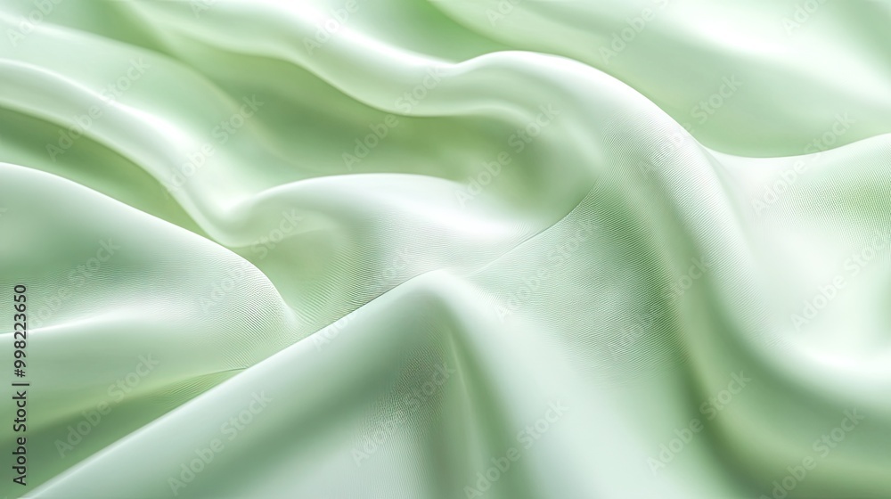 Obraz premium A soft green background with a smooth texture, perfect for creating a fresh and lively banner.