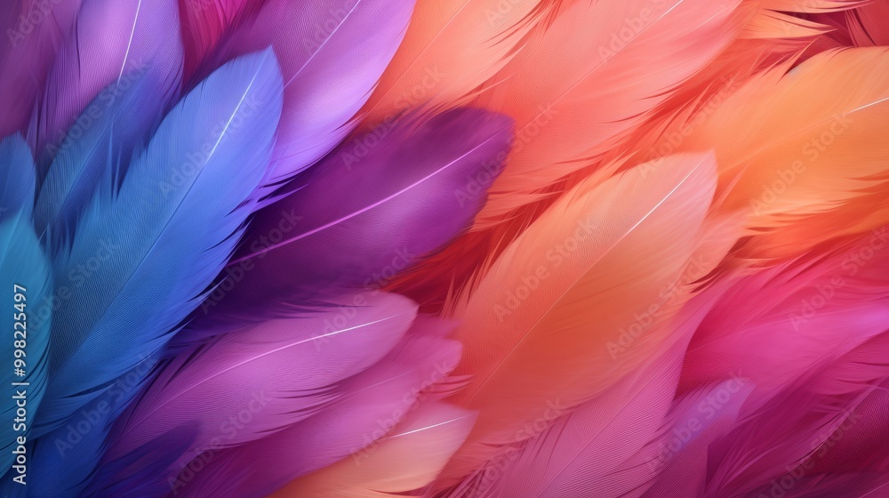 Vibrant soft feather background in multicolored pastel shades – elegant and delicate wallpaper design for interior décor
Vibrant soft feather background in multicolored pastel shades – elegant and delicate wallpaper design for interior décor
