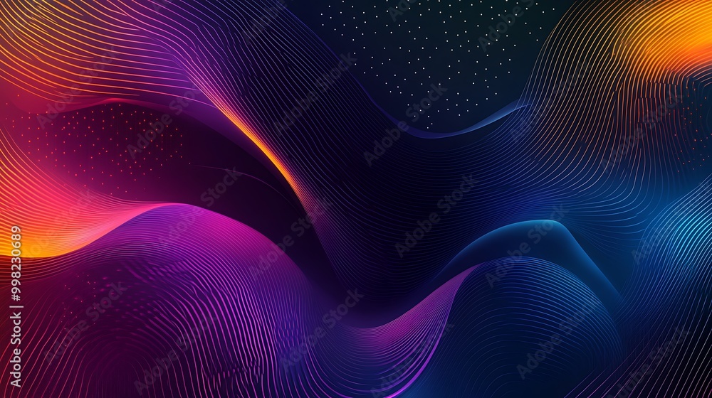 Abstract colorful waves with flowing lines and gradients. Abstract colorful waves with flowing lines and gradients.