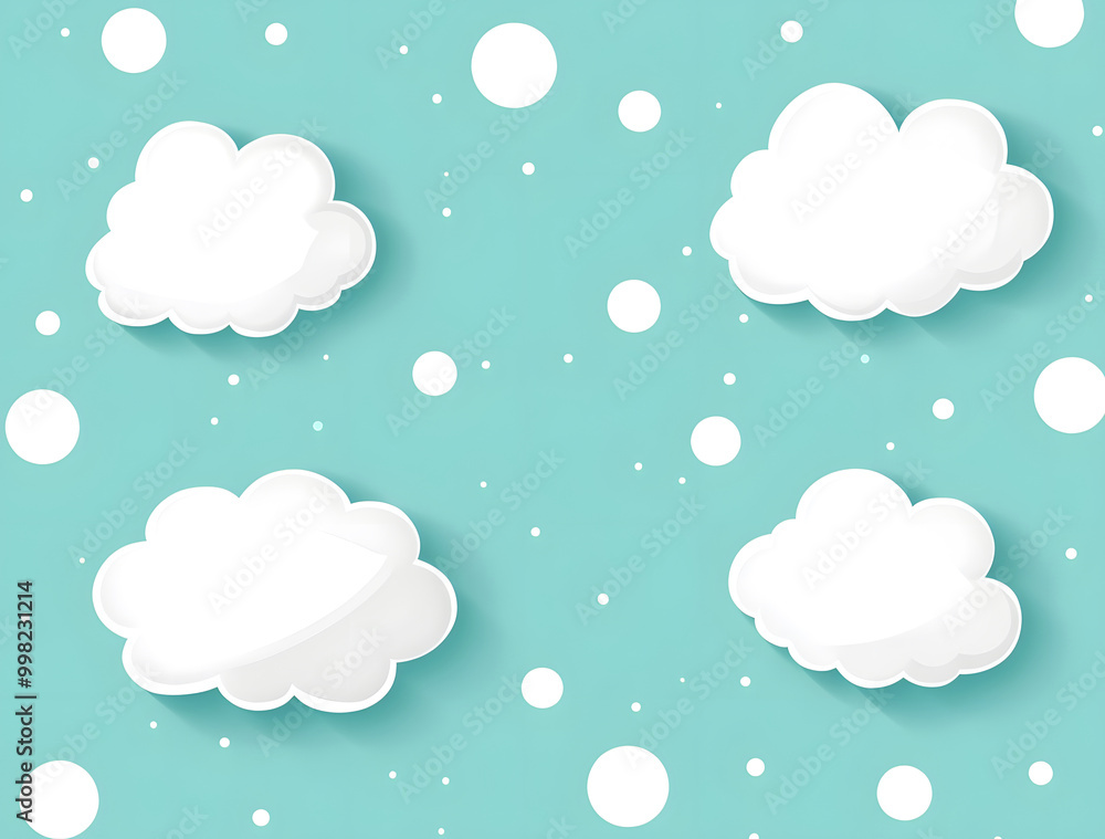 Comic Speech Bubbles on Light Blue Background design Comic Speech Bubbles on Light Blue Background design