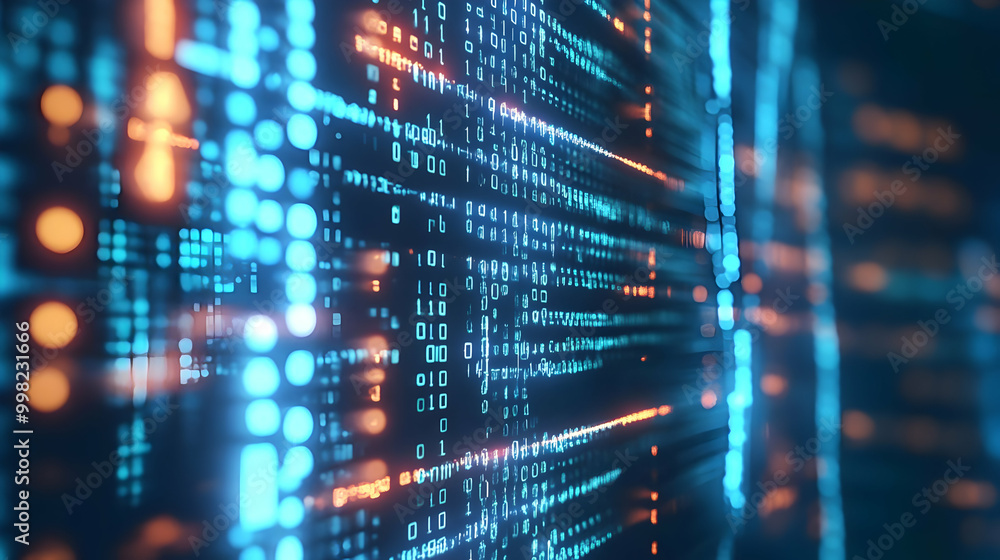 Abstract Cinematic Digital Data Motion Shot Abstract Cinematic Digital Data Motion Shot