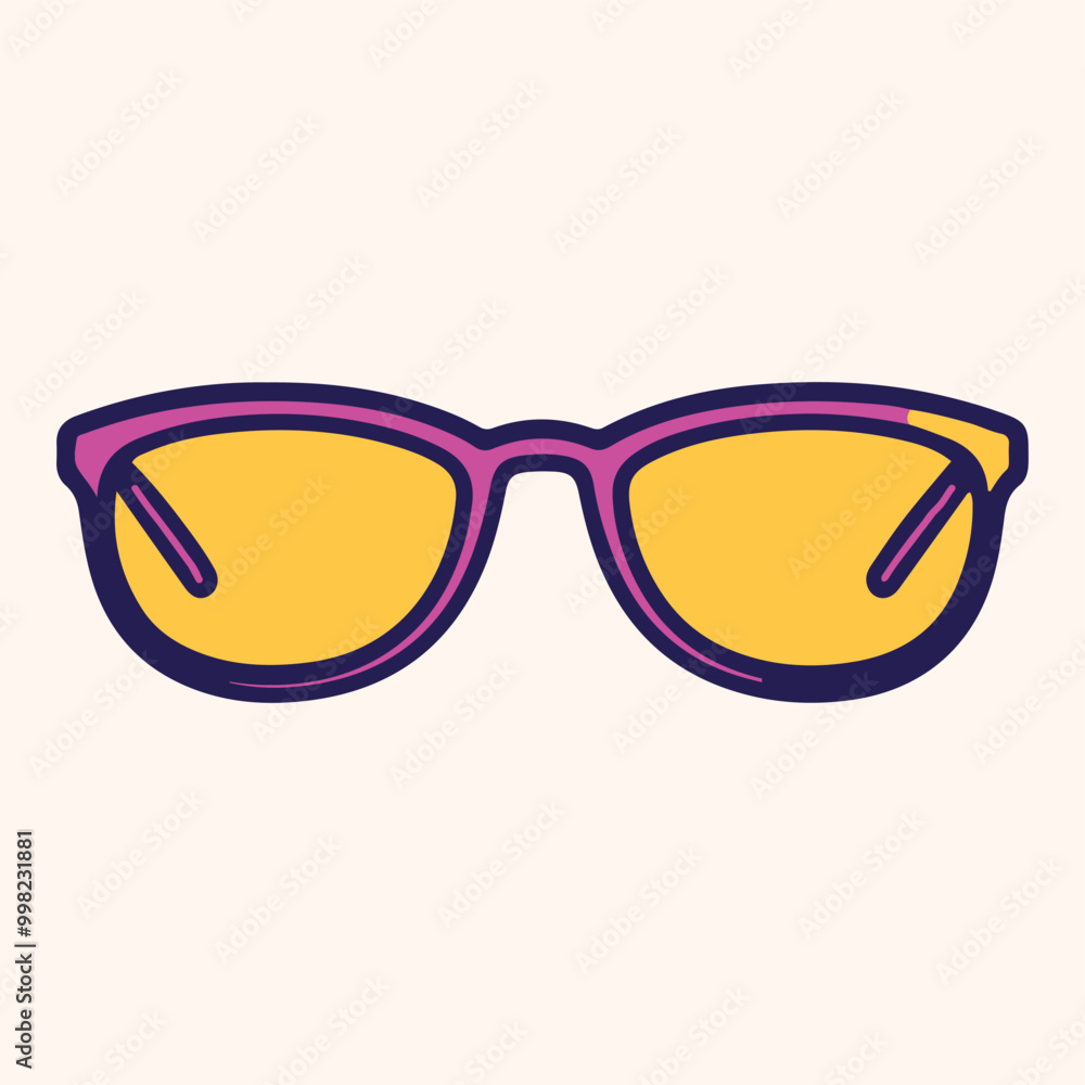 colorful outlined eyeglasses on a plain background. colorful outlined eyeglasses on a plain background.