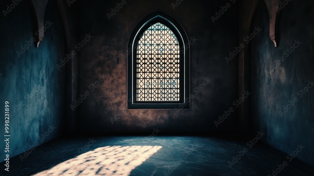 Fototapeta premium A Window of Light in a Dark Room