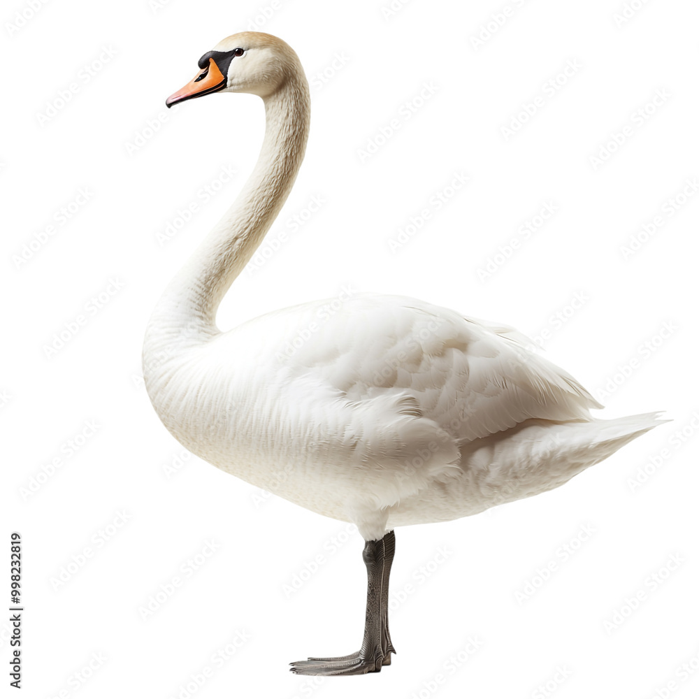 A swan against a transparent background A swan against a transparent background