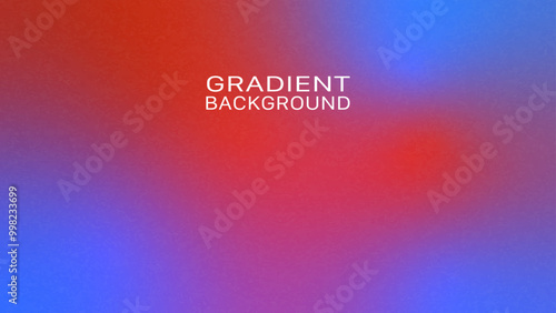 Abstract Gradient Red Blue Color Background. Grainy Noise Texture. Design for Template, Social Media, Trendy, Vintage, Brochure, Banner