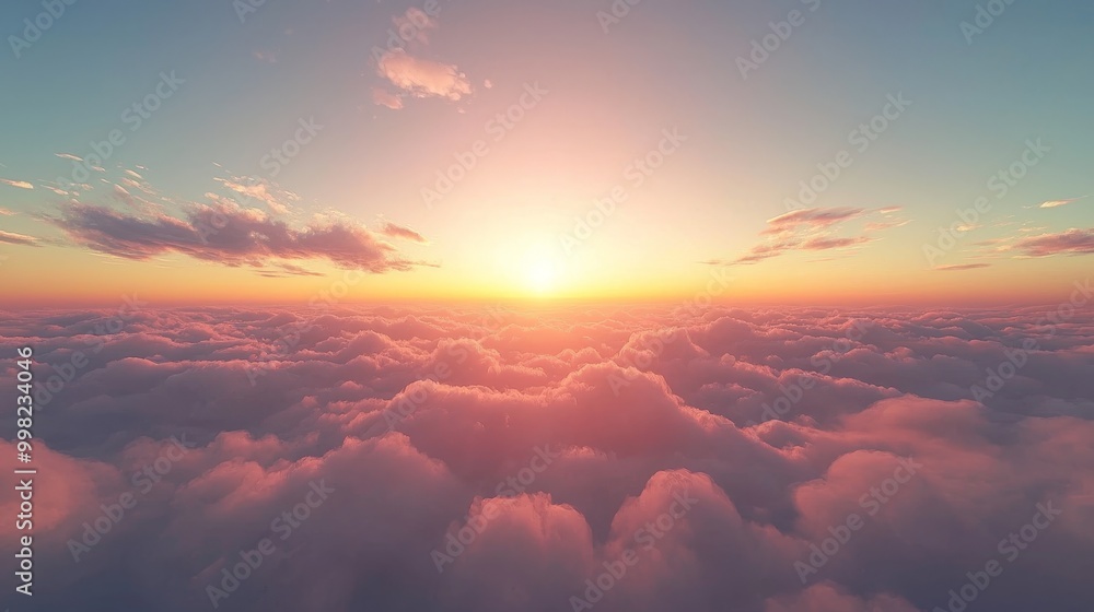 A Breathtaking Sunrise Over Soft Pink Clouds: Nature's Artistry at Its Finest, Capturing Peace and Tranquility in the Early Morning Light. A Breathtaking Sunrise Over Soft Pink Clouds: Nature's Artistry at Its Finest, Capturing Peace and Tranquility in the Early Morning Light.