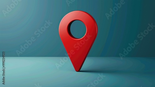 Free Download A small red pin sitting on a light blue background - GFXLoad
