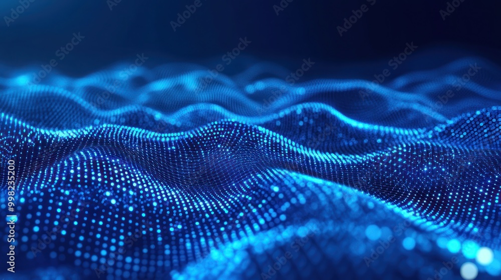 Abstract Blue Digital Waves Abstract Blue Digital Waves