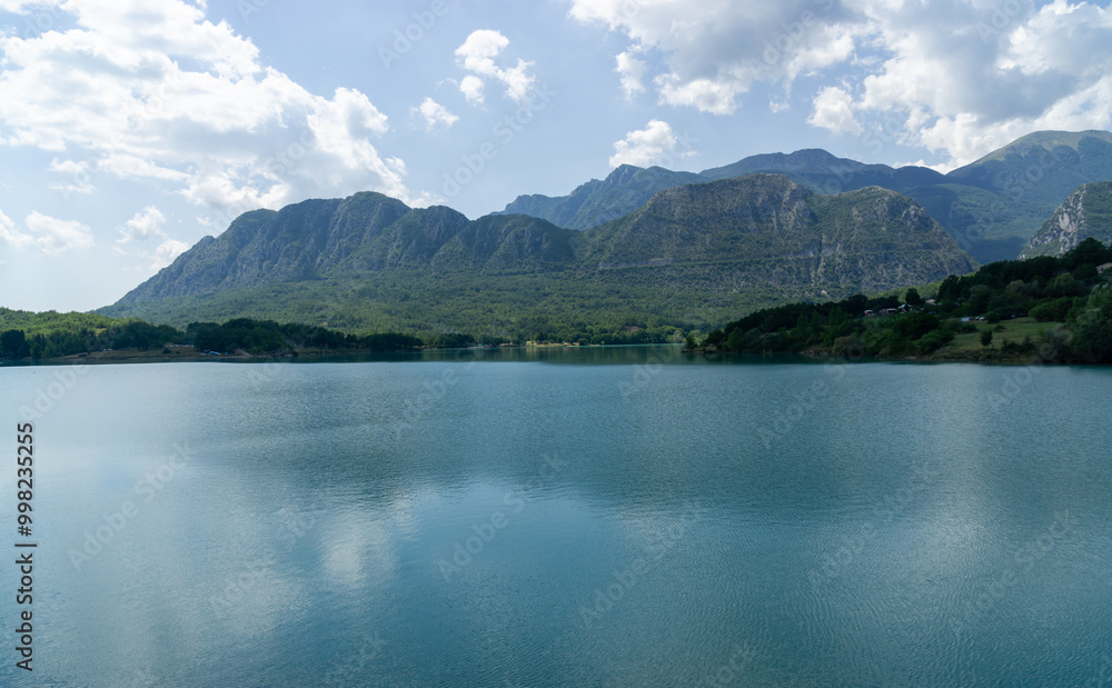 Panorama of Lake Castel San Vincenzo, Molise, Italy Panorama of Lake Castel San Vincenzo, Molise, Italy