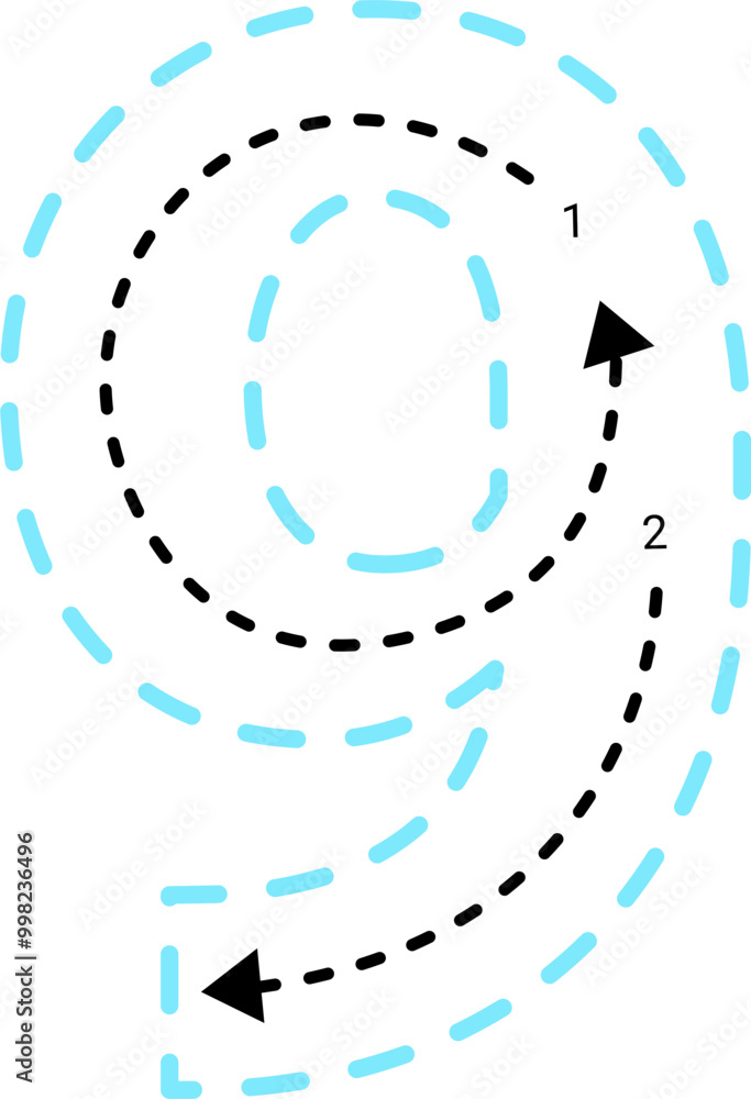 Obraz premium Tracing number. Mathematic clipart.