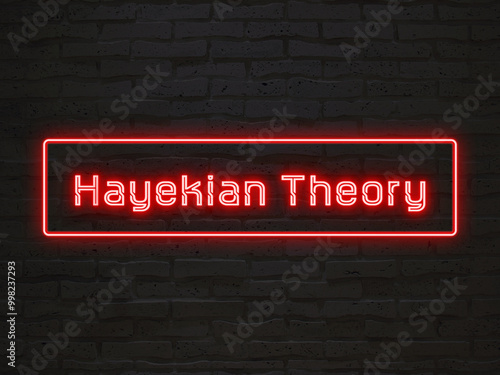 Hayekian Theory のネオン文字 photo