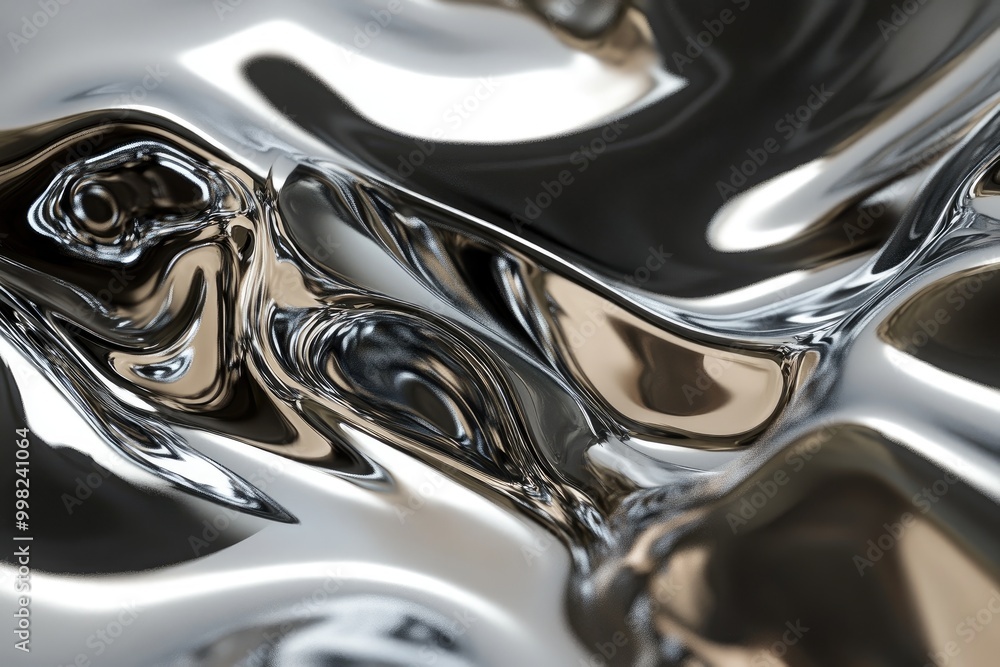 Liquid mercury texture, smooth and reflective, forming natural, fluid shapes Liquid mercury texture, smooth and reflective, forming natural, fluid shapes