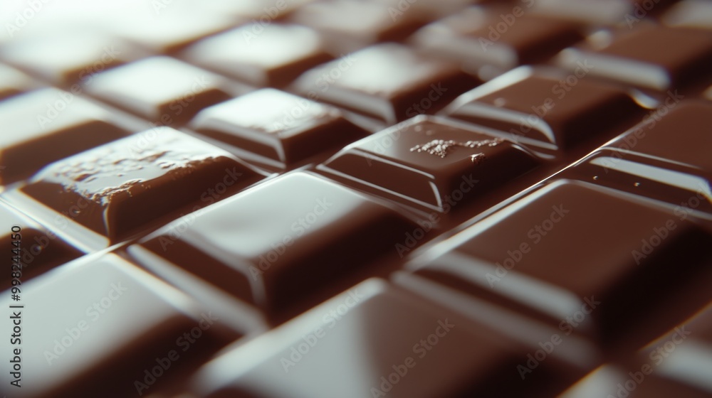 A Close-Up View of a Chocolate Bar's Surface A Close-Up View of a Chocolate Bar's Surface