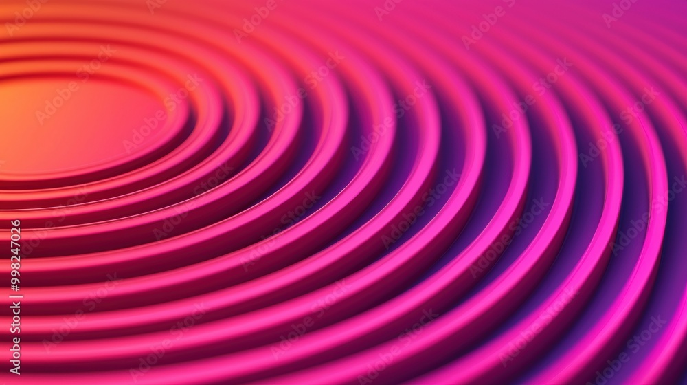 Colorful Ripples with Gradient Background and Waves Colorful Ripples with Gradient Background and Waves