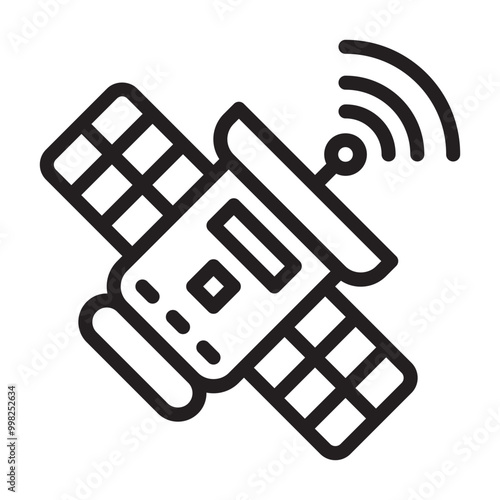 satellite icon on white background