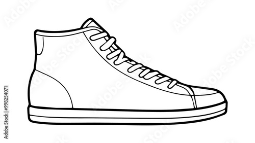 shape of a sneaker in vector
