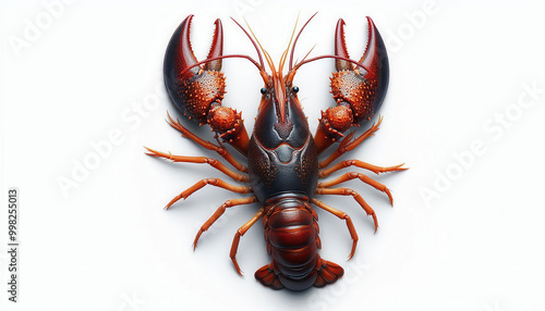 crayfish on white background photo