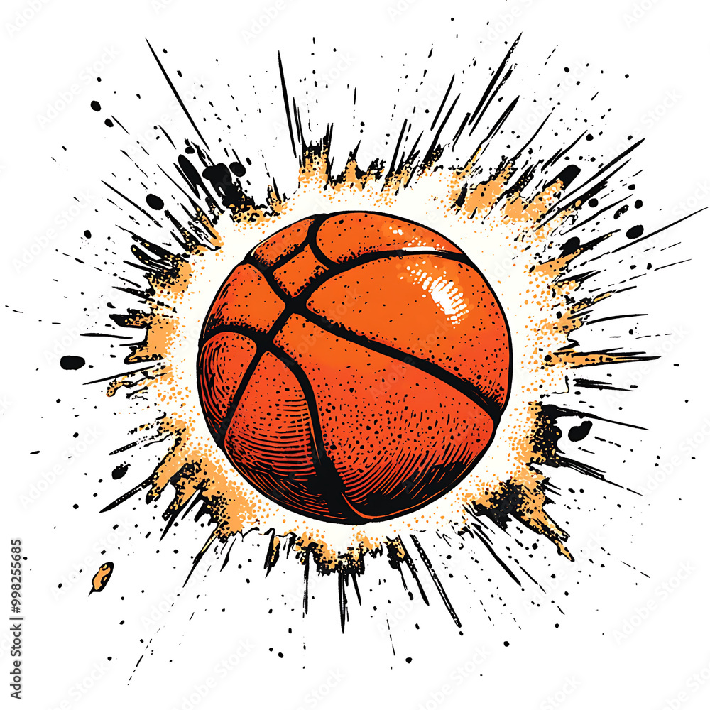 A vibrant comic-style basketball scene with dynamic effects, featuring bold lines, colorful action, and exaggerated motion. Energy bursts, motion trails, and playful graphic elements. A vibrant comic-style basketball scene with dynamic effects, featuring bold lines, colorful action, and exaggerated motion. Energy bursts, motion trails, and playful graphic elements.