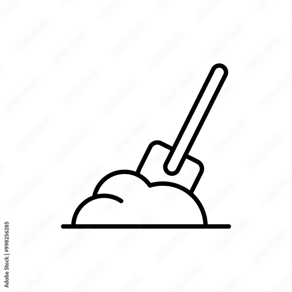 Digging outline icons, minimalist vector illustration ,simple transparent graphic element .Isolated on white background Digging outline icons, minimalist vector illustration ,simple transparent graphic element .Isolated on white background
