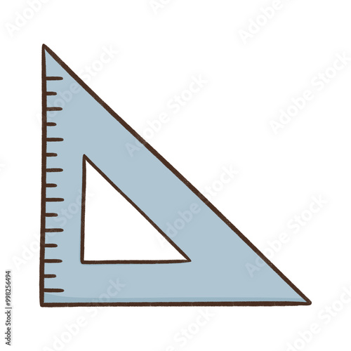 blue triangle ruler photo