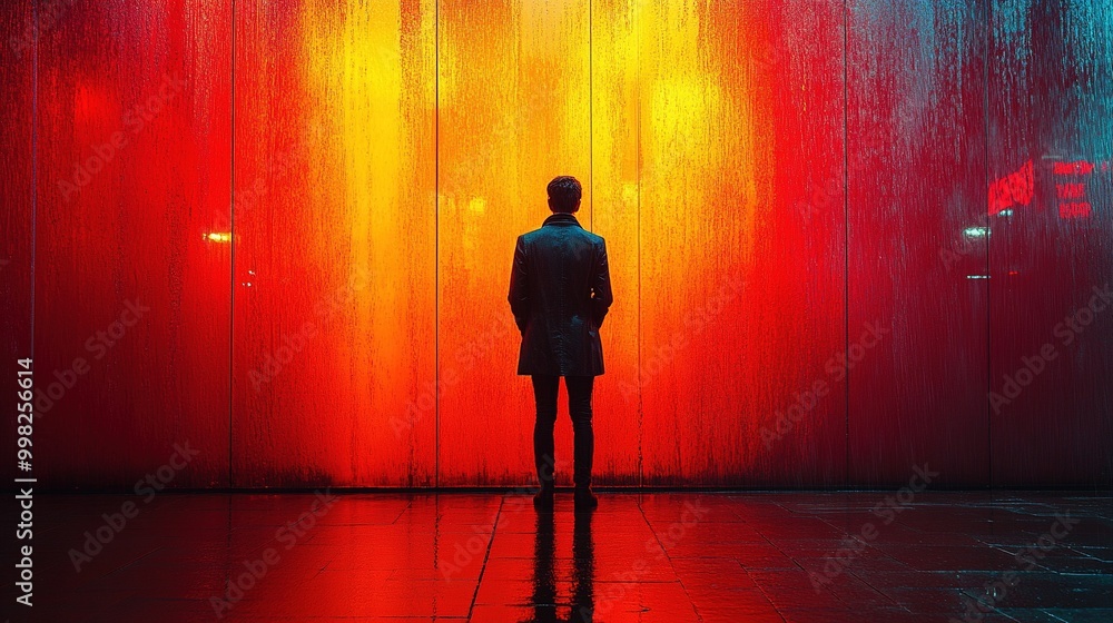 Moody Atmospheric Scene with Vibrant Colors and Shadows Creating a Unique Visual Experience Moody Atmospheric Scene with Vibrant Colors and Shadows Creating a Unique Visual Experience