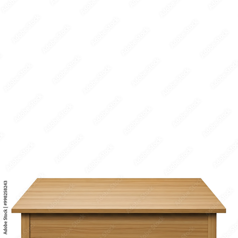 wooden table template, desk mock-up, tabletop, front view, isolated wooden table template, desk mock-up, tabletop, front view, isolated