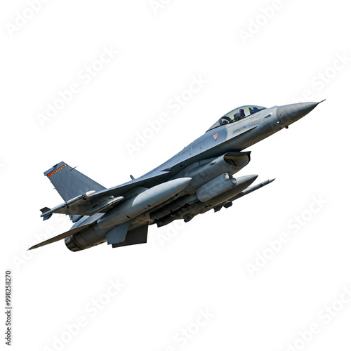 F-16 jet fither airplane, isolated
