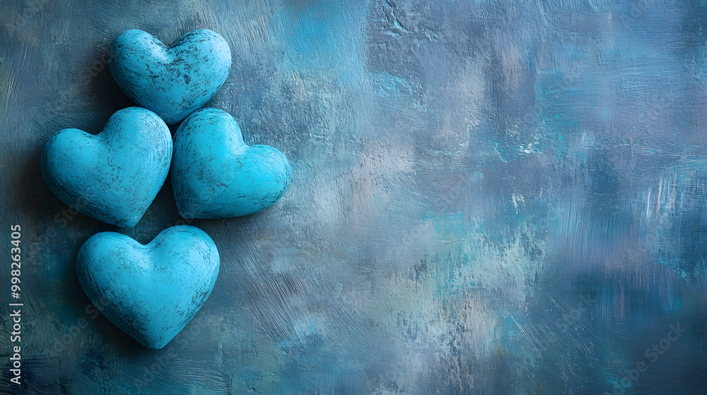 Bohemian Blue Hearts on Textured Canvas, playful heart patterns in a soothing blue tone, perfect for vibrant decor and creative projects Bohemian Blue Hearts on Textured Canvas, playful heart patterns in a soothing blue tone, perfect for vibrant decor and creative projects
