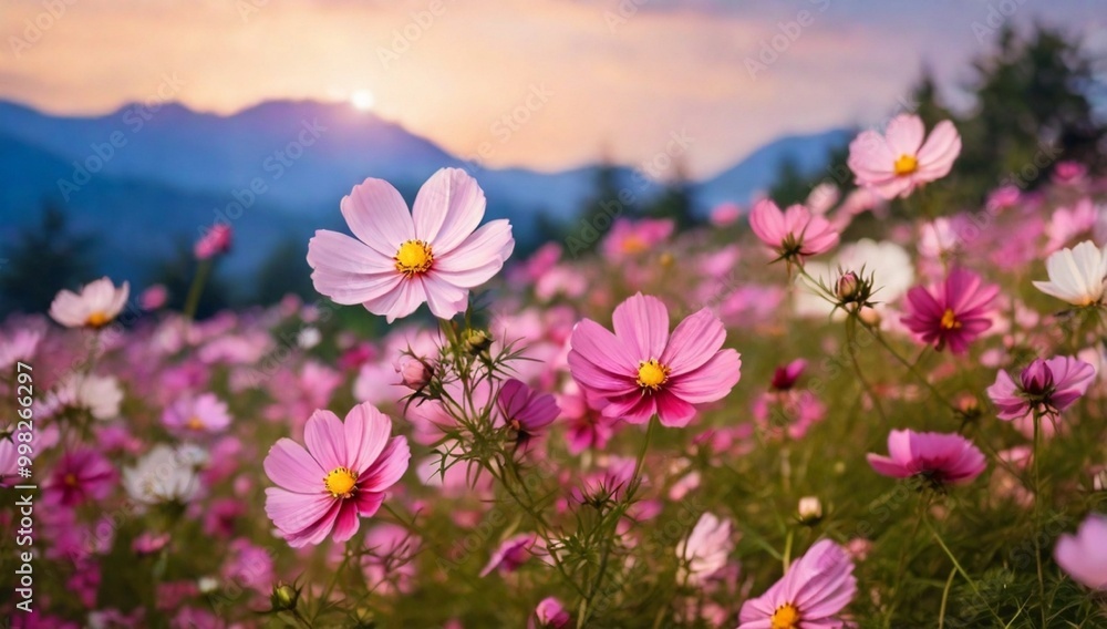 Beautiful Cosmos Flowers In The Morning
Beautiful Cosmos Flowers In The Morning