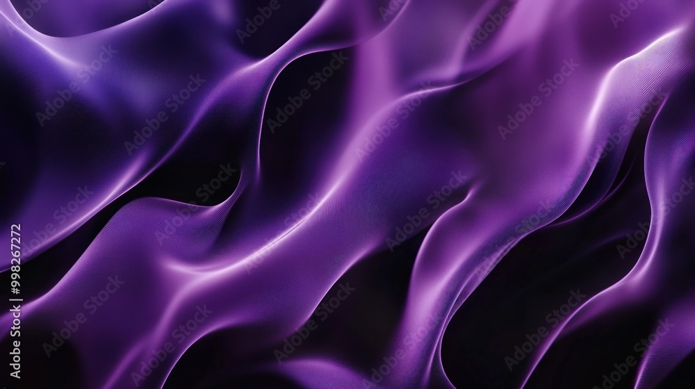 Fototapeta premium Abstract Purple Fabric Waves