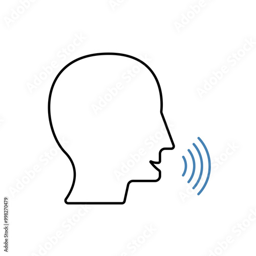 speak concept line icon. Simple element illustration. speak concept outline symbol design.