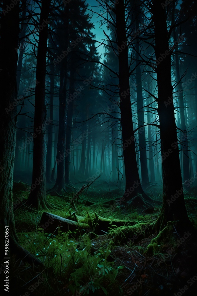 Fototapeta premium forest in the fog