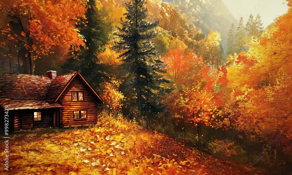 Autumn Cabin in the Woods Autumn Cabin in the Woods