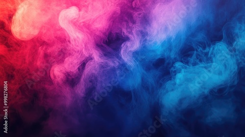 Vibrant Colorful Smoke Dynamic Artistic Background with Blue Pink and Red Shades Showcasing a Mystical Burst of Smoky Texture for a Soft Lively Atmosphere