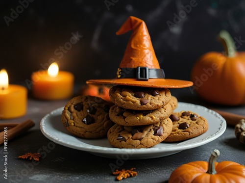 halloween pumpkin cookies photo