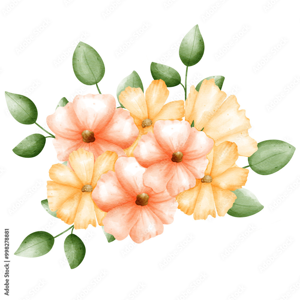 Naklejka premium Cute flowers