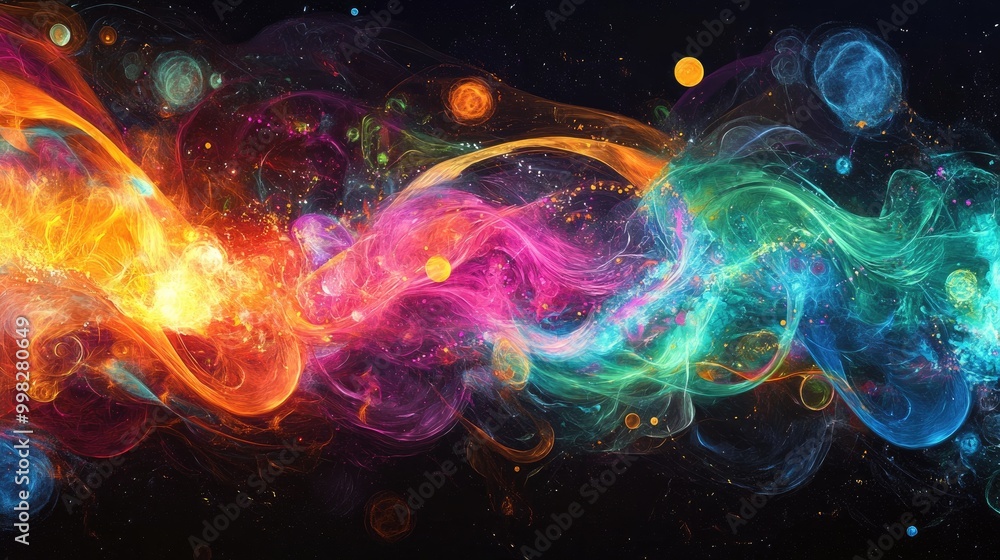 Abstract LGBTQ Symbols in Vivid Digital Art Representing Rainbow Connections Abstract LGBTQ Symbols in Vivid Digital Art Representing Rainbow Connections