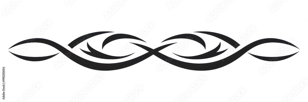 Obraz premium PNG Arrow logo calligraphy moustache.