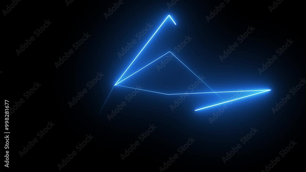rendering of neon-colored video Animated rendering of neon-colored video Animated