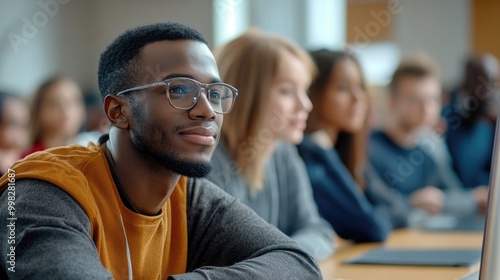 African-American Student in Classroom