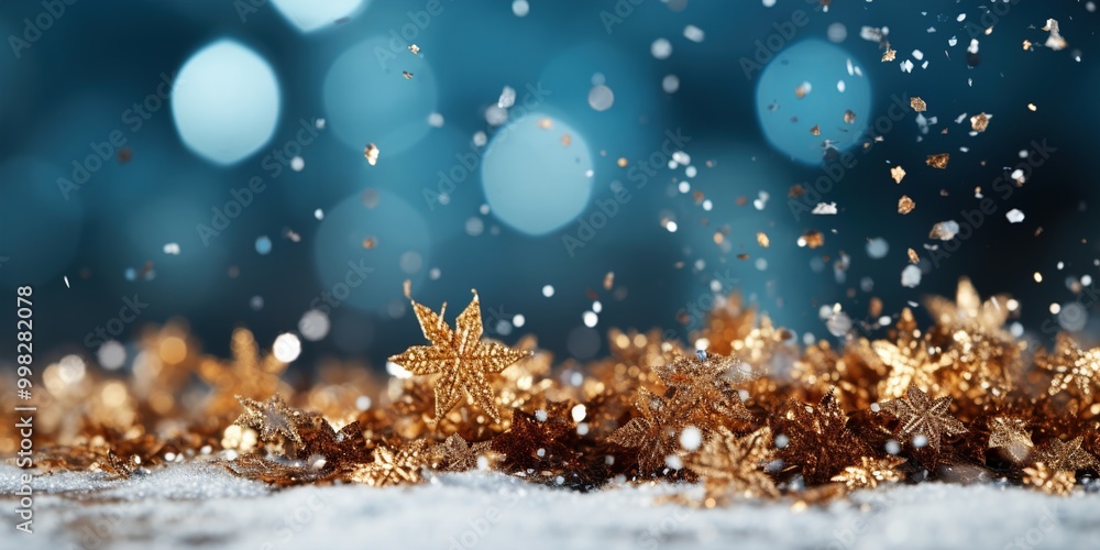 Fototapeta premium christmas background with snowflakes