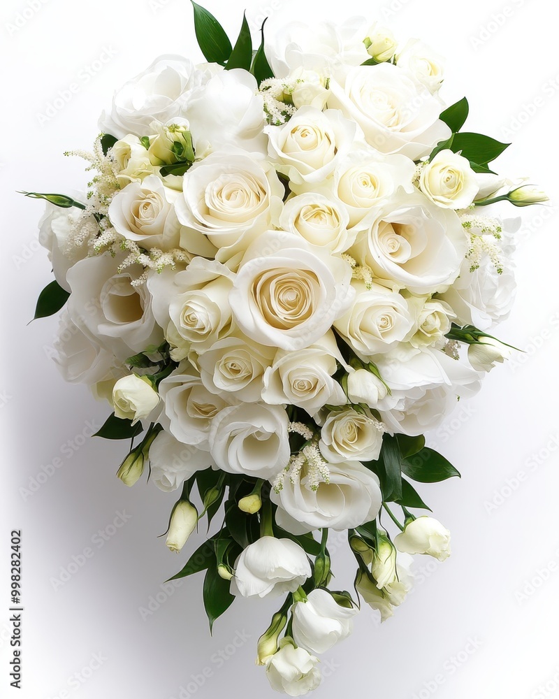 Elegant Bridal Bouquet with Cascading Flowers Elegant Bridal Bouquet with Cascading Flowers