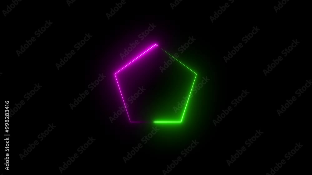 rendering of neon-colored video Animated rendering of neon-colored video Animated