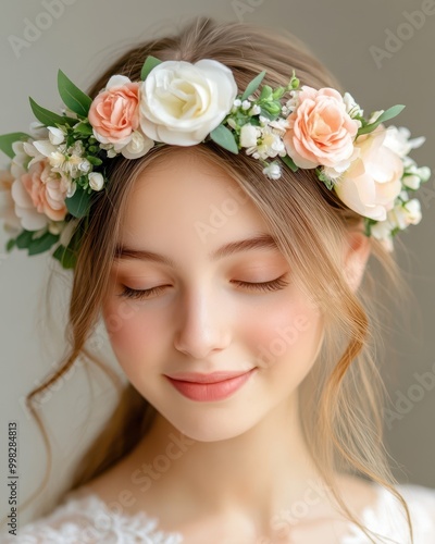 Intricate Flower Crown with Delicate Floral Details