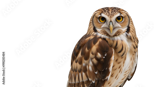 Owl illustrated as an isolated transparent PNG image photo