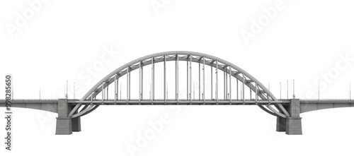 Bridge illustrated against an isolated transparent PNG background photo